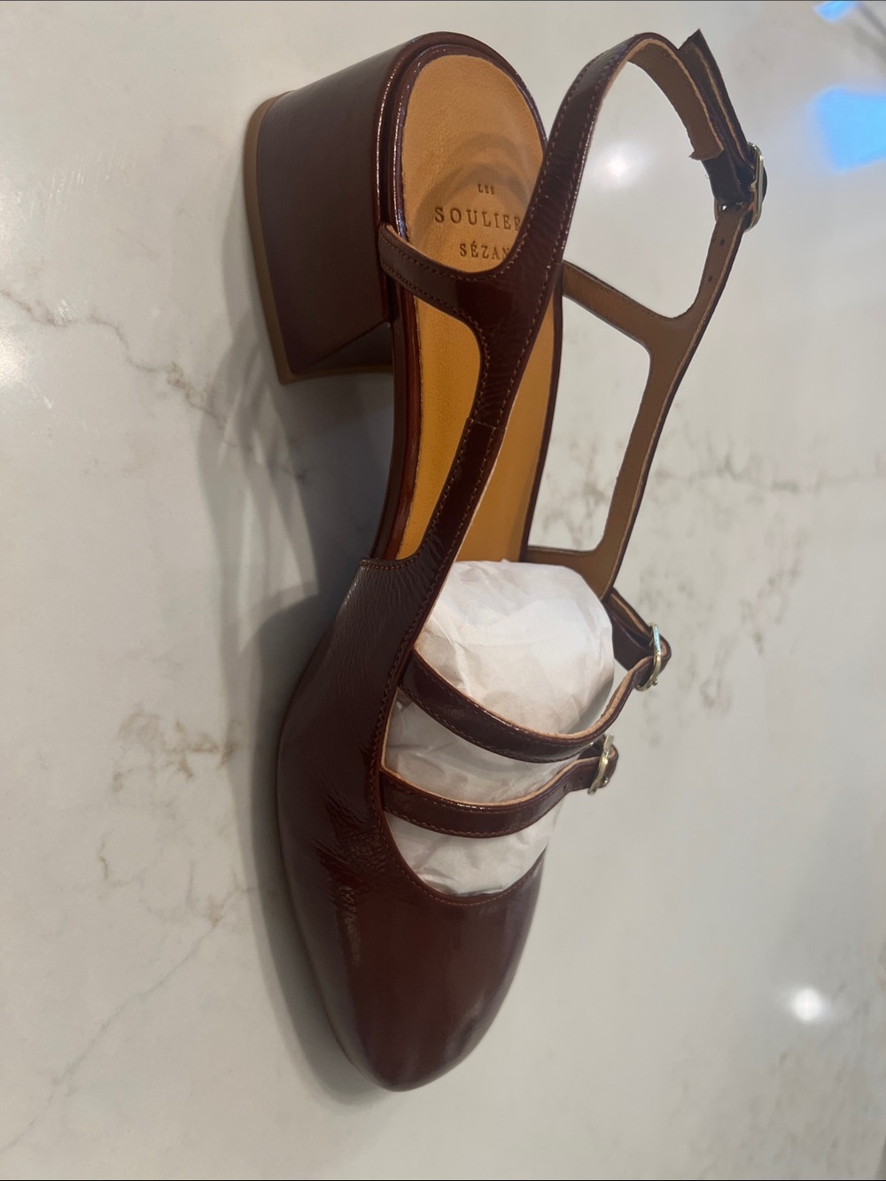 Sezane Paula Babies in Polished Camel size 8, new with tags NWT - Picture 7 of 8